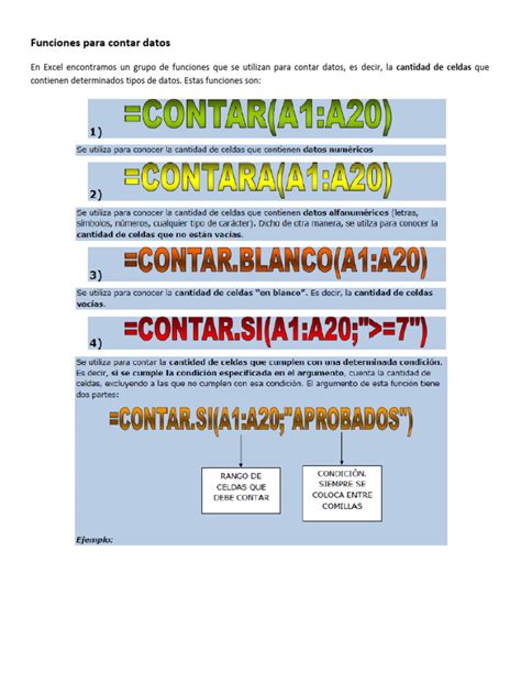 Funciones para Contar Datos - 092220 | PDF | Informática