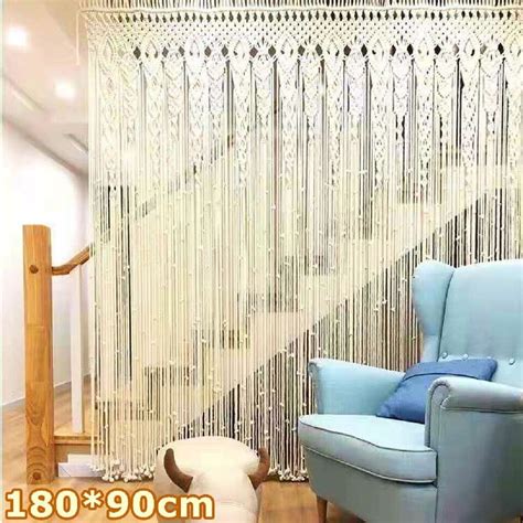 Xxl Makramee Wandbehang Boho T R Fenster Vorhang Hochzeit Hintergrund