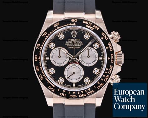 Rolex Ln Daytona K Rose Gold Oysterflex Diamond Dial New