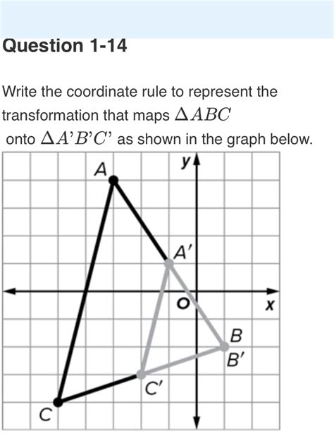 Solved Question 1 14 Write The Coordinate Rule To Represent The