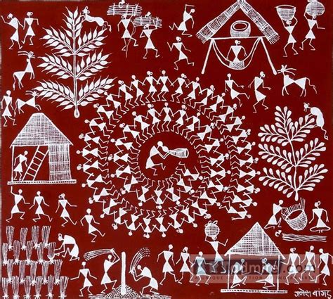 Warli Painting Maharas Contemporary Warli Tribal Warli Warli