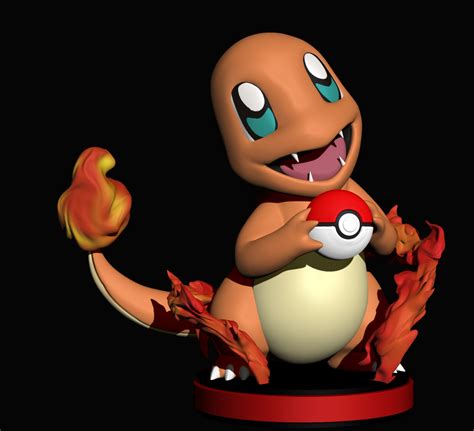 Fichier STL Pokémon Charmander 004 Idée pour impression 3D à