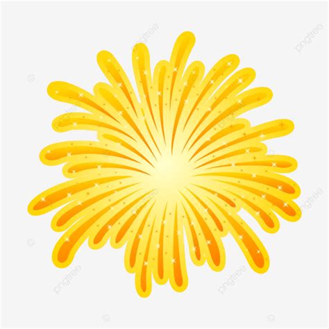 Bright Yellow Gold Firework Vector Clipat Firework Party Png And