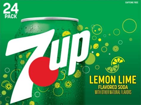 7UP Lemon Lime Soda Cans 24 Pk 12 Fl Oz King Soopers