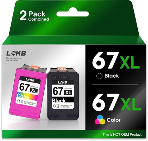 Xl 67 Ink Cartridges Black Color Combo Pack Compatible For Hp Ink 67 Hp 67xl Work With Hp