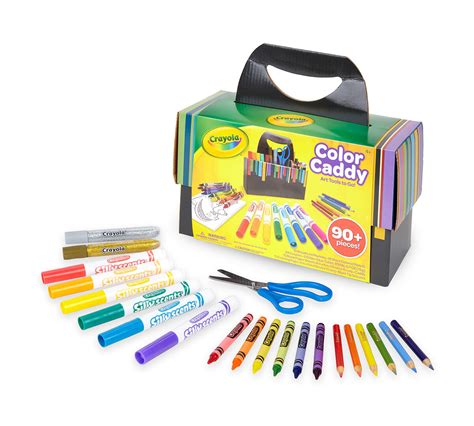 Crayola Color Caddy Coloring Set And Storage 18 Markers 24 Crayons