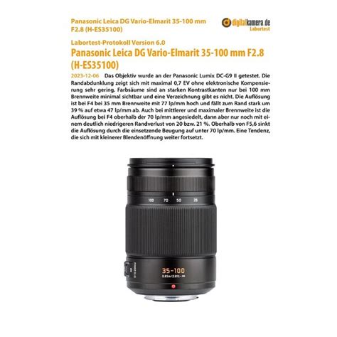 Panasonic Leica Dg Vario Elmarit Mm F H Es Mit Lumix