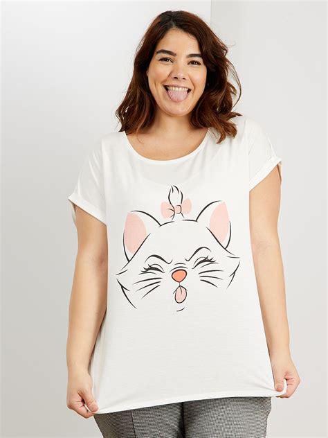 T Shirt Marie Des Aristochats Blanc Marie Kiabi