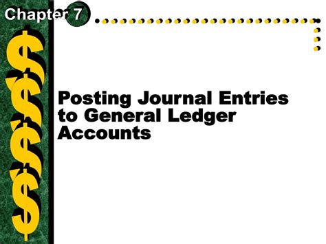 Ppt Posting Journal Entries To General Ledger Accounts Powerpoint