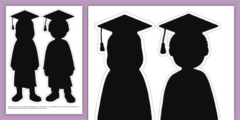 Graduation Silhouette Cut Out Profesor Hizo Twinkl