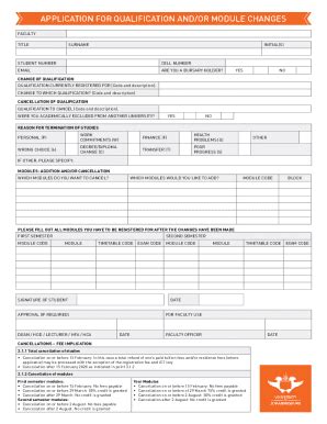 Fillable Online Caa Qualification And Module Changes Form Pdf Fax Email