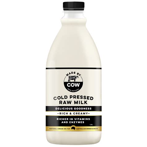 Cold Pressed Raw Jersey Milk - Made By Cow