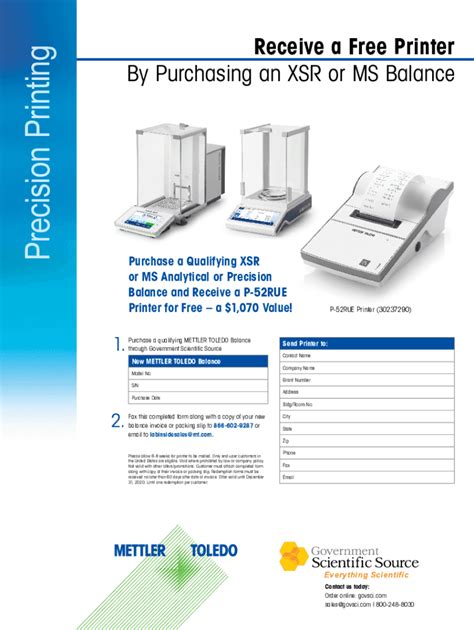 Fillable Online Mettler Toledo Xsr Legal For Trade Precision Balances