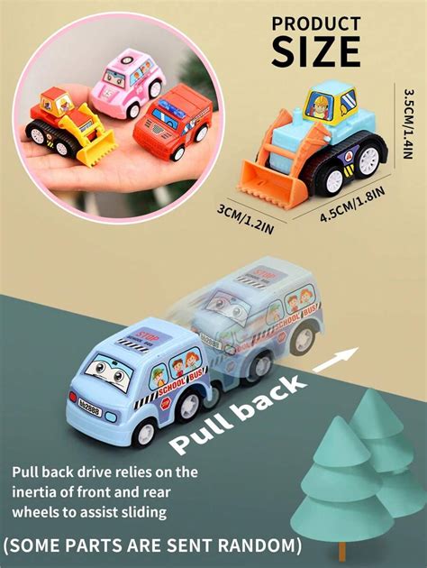 6pcs Mini Toy Carengineering Vehiclefire Truckcity Service Vehicle Set With Carry Bagrandom