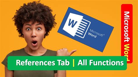 Microsoft Word References Tab All Functions Learn Microsoft Word Ms