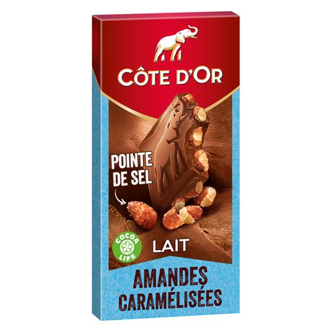 COTE D OR Tablette de chocolat au lait à la pointe de sel et aux