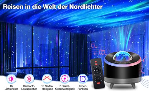 Mrooyi Led Sternenhimmel Projektor Mit Bluetooth Lautsprecher In