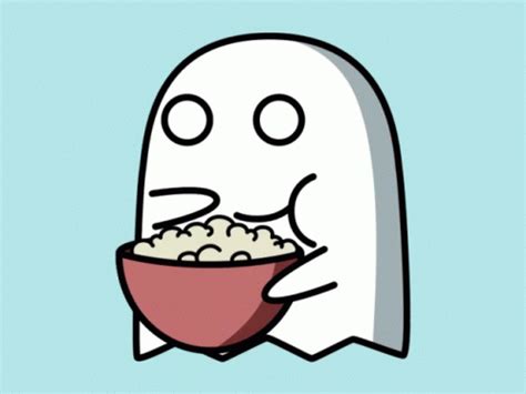 Ghost Popcorn GIF - Ghost Popcorn Eat - Discover & Share GIFs