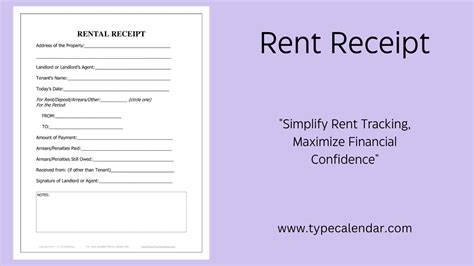 Rent Receipt Excel Template