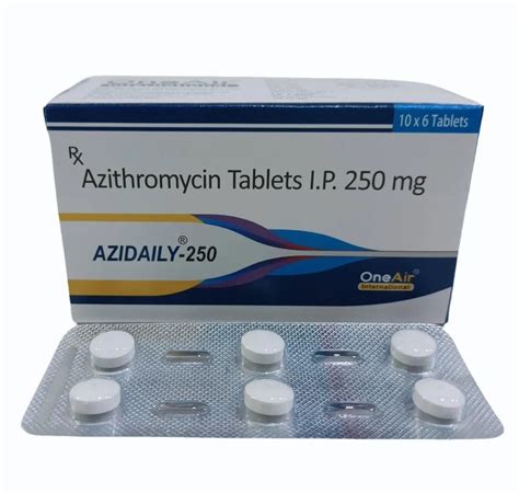 Azidaily 250 Azithromycin 250 Mg Tablet At Rs 698 Box Azithromycin