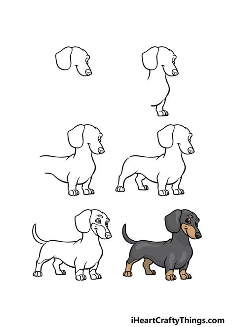 Dachshund Drawing How To Draw A Dachshund Step By Step Arte Dachshund