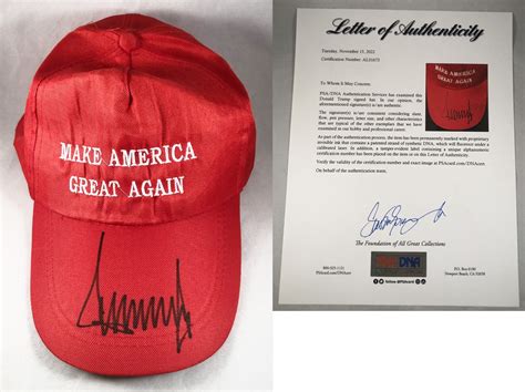 Donald Trump Signed MAGA Hat 45th President PSA/DNA - Memorabilia For Less