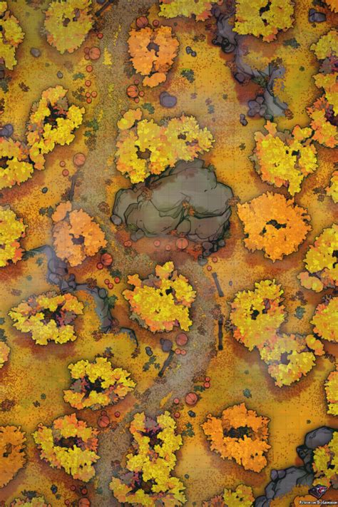 Autumn Forest Path D D Map For Roll20 And Tabletop Dice Grimorium