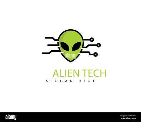 Alien Tech Logo Design Vector Template Alien Logo Concept Vector