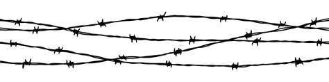 Barbwire Fence Background Hand Drawn Vector Illustration In Sketch