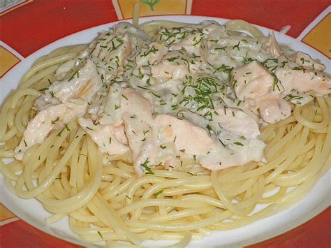 Spaghetti mit Lachs Sahne Soße von gerfried Chefkoch