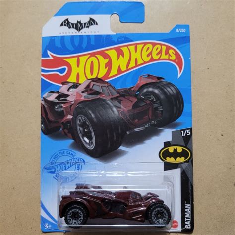 Jual HOT WHEELS KEMASAN JELEK BATMAN ARKHAM KNIGHT BATMOBILE BATMAN DARK RED Shopee