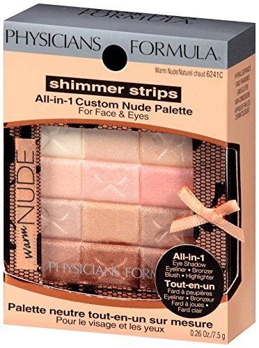 Physicians Formula Shimmer Strips Warm Nude Palette All In 1 Custom