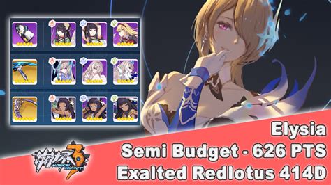 Honkai Impact 3 SEA Semi Budget Gear Exalted Redlotus 414D Elysia