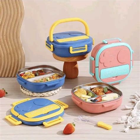 Jual Kotak Makan Sekat Stainless Tedemei Lunch Box Shopee Indonesia