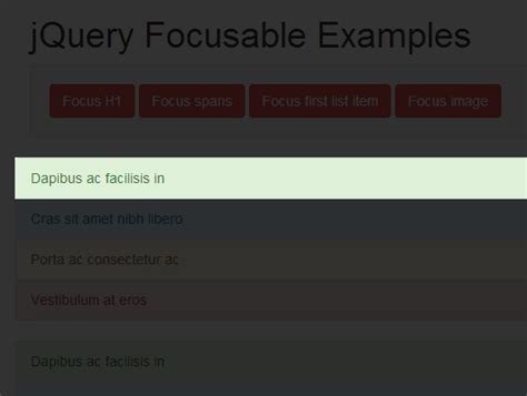 JQuery Plugin To Set Focus On Any DOM Element Focusable Free JQuery