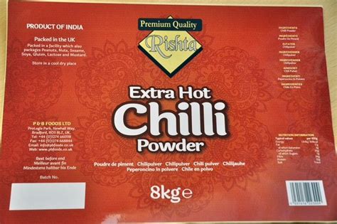 Chilli Spice Powder Label Chilli Spice Spice Labels Chilli Powder Seasoning Recipes Printing