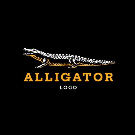 Free Vector Hand Drawn Alligator Logo Template