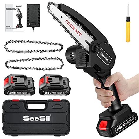 6 Inch Mini Chainsaw Seesii Cordless Chainsaw With 2x 20ah Batteries Auto Oil System One