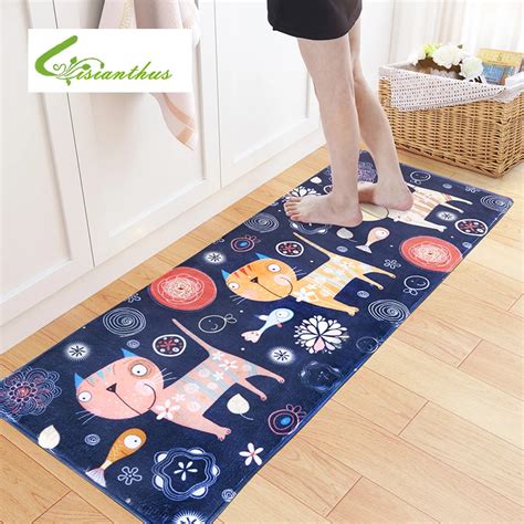 Lovely Cat Cartoon Mat Bathroom Carpet Living Room Bedroom Rug Cat