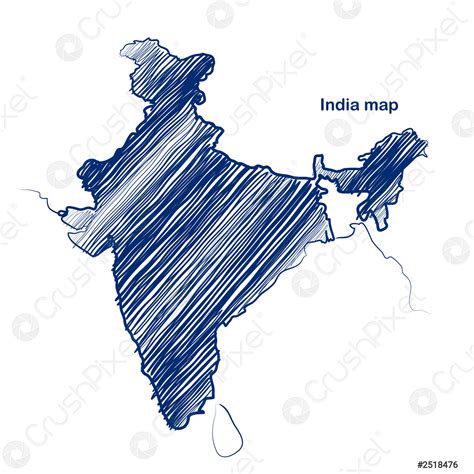 India Map Stock Vector 2518476 Crushpixel