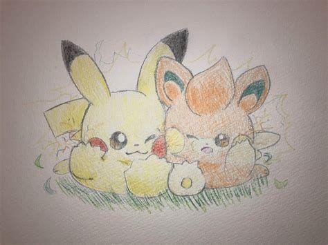 ふたりで ポケモンキッズイラストコンテスト テーマは「キミとポケモンの出会い」！ 投稿一覧 ポケモンキッズイラストコンテスト