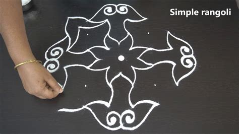 Simple And Easy Rangoli Designs With X Dots Kolam For Beginners