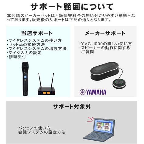 ヤマハweb会議スピーカー ワイヤレスマイク1本 ヘッドマイク1個セット Yvc1000 Spw1h1楽器のことならメリーネット