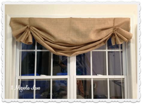 Tutorial How To Make A No Sew DIY Burlap Window Valance 11 Magnolia Lane