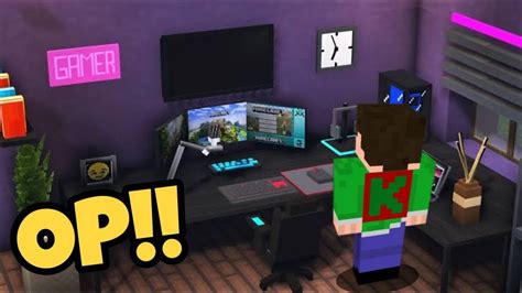 I BUILT A GAMING SETUP IN MINECRAFT YouTube