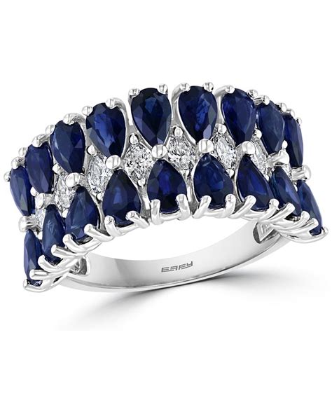 Effy Collection Effy® Sapphire 5 18 Ct Tw And Diamond 12 Ct Tw Statement Ring In 14k