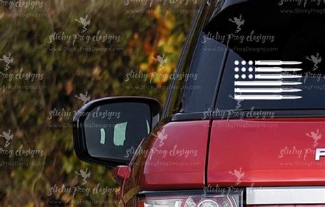 American Flag Decal Gun Decal Bullet Flag Sticker Flag Sticker Veteran Decal Bullet Flag