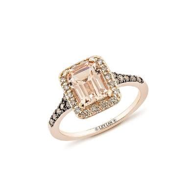 14K Strawberry Gold Ring Chocolate Diamonds Nude Diamonds BVQN 14