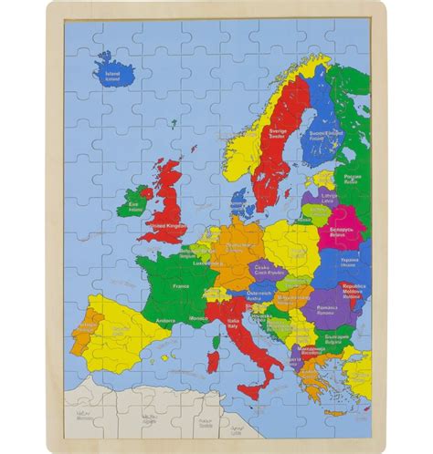 Puzzle carte Europe puzzle 96 pièces Matériel Montessori