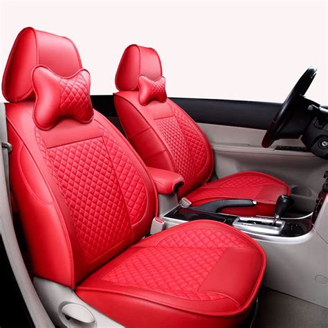 ( Front + Rear ) Special Leather universal car seat covers For ...